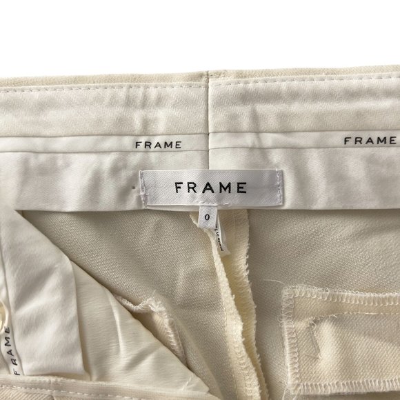 Frame Women Off White Mini Boot Trouser Size 0 New NWOT LWWB0777 - Picture 6 of 9